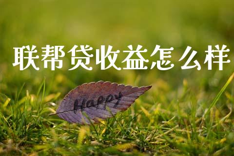 联帮贷收益怎么样_https://www.apanben.com_国际财经_第1张