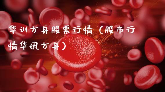 华训方舟股票行情（股市行情华讯方舟）_https://www.apanben.com_股市分析_第1张