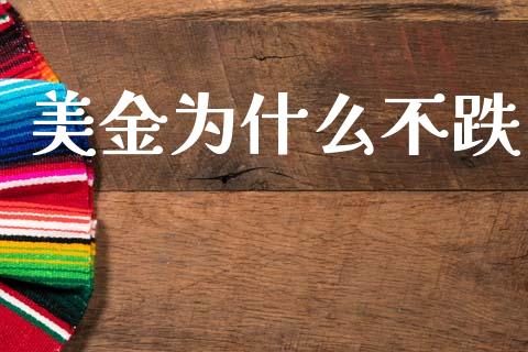 美金为什么不跌_https://www.apanben.com_财经资讯_第1张