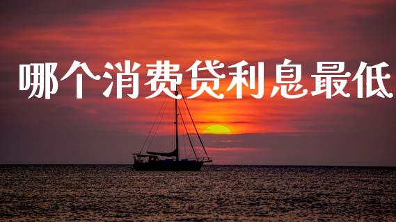 哪个消费贷利息最低_https://www.apanben.com_股市指导_第1张