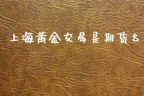 上海黄金交易是期货么_https://www.apanben.com_期货学院_第1张