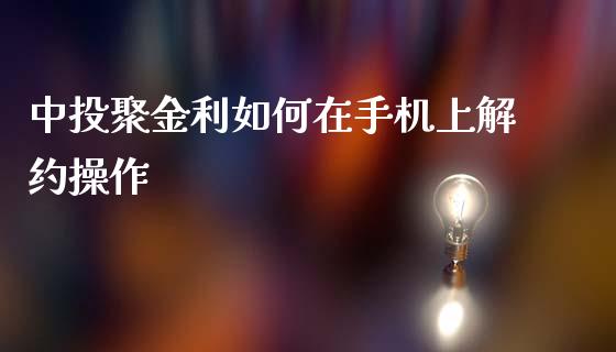 中投聚金利如何在手机上解约操作_https://www.apanben.com_财经资讯_第1张