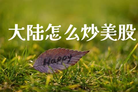 大陆怎么炒美股_https://www.apanben.com_国际财经_第1张