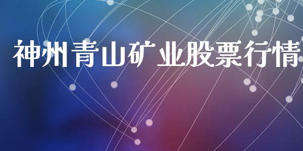 神州青山矿业股票行情_https://www.apanben.com_股票怎么玩_第1张