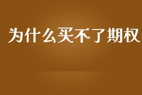 为什么买不了期权_https://www.apanben.com_国际期货_第1张