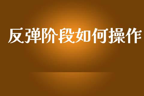 反弹阶段如何操作_https://www.apanben.com_财经资讯_第1张
