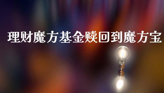 理财魔方基金赎回到魔方宝_https://www.apanben.com_财经资讯_第1张