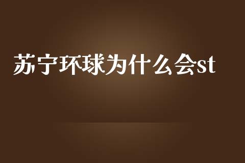 苏宁环球为什么会st_https://www.apanben.com_在线喊单_第1张