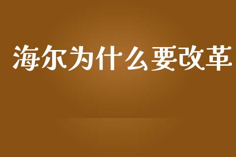 海尔为什么要改革_https://www.apanben.com_期货学院_第1张
