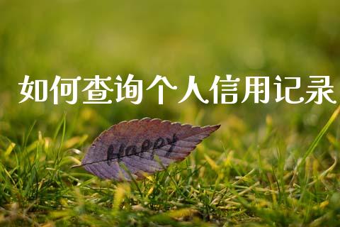 如何查询个人信用记录_https://www.apanben.com_股票怎么玩_第1张