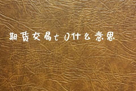 期货交易t 0什么意思_https://www.apanben.com_股市分析_第1张