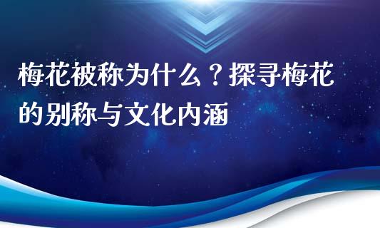 梅花被称为什么？探寻梅花的别称与文化内涵_https://www.apanben.com_股市分析_第1张