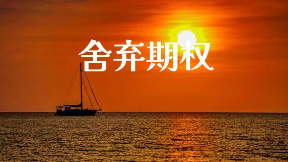 舍弃期权_https://www.apanben.com_国际期货_第1张