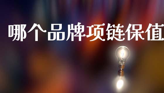 哪个品牌项链保值_https://www.apanben.com_期货学院_第1张
