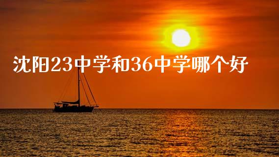 沈阳23中学和36中学哪个好_https://www.apanben.com_财经资讯_第1张