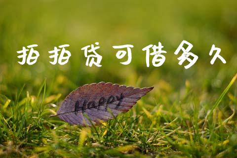 拍拍贷可借多久_https://www.apanben.com_股票怎么玩_第1张