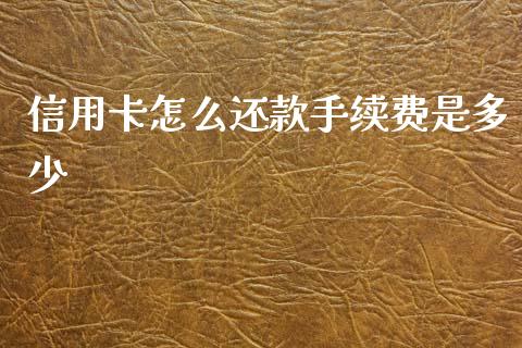 信用卡怎么还款手续费是多少_https://www.apanben.com_财经资讯_第1张