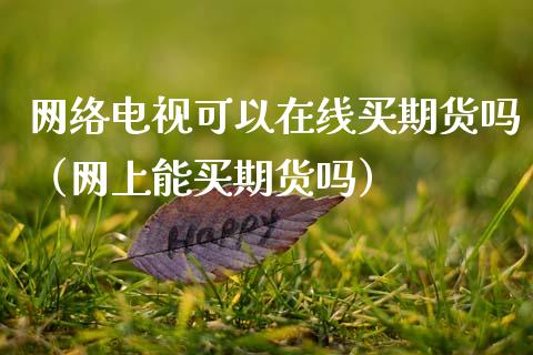 网络电视可以在线买期货吗（网上能买期货吗）_https://www.apanben.com_在线喊单_第1张