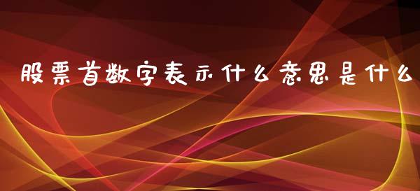 股票首数字表示什么意思是什么_https://www.apanben.com_股市分析_第1张