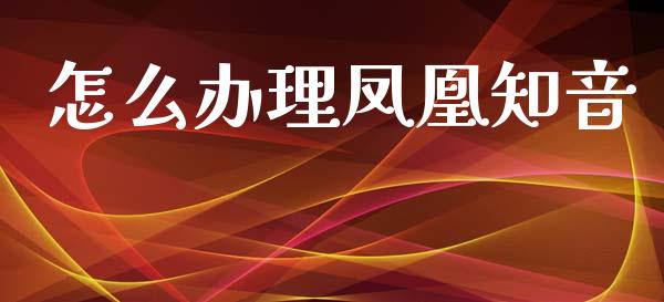 怎么办理凤凰知音_https://www.apanben.com_国际财经_第1张