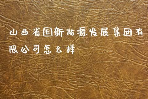山西省国新能源发展集团有限公司怎么样_https://www.apanben.com_在线喊单_第1张
