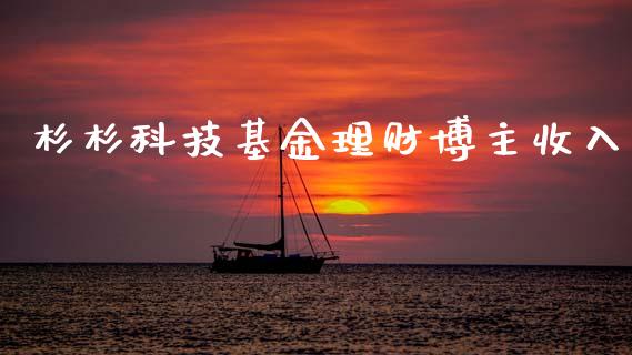杉杉科技基金理财博主收入_https://www.apanben.com_国际财经_第1张