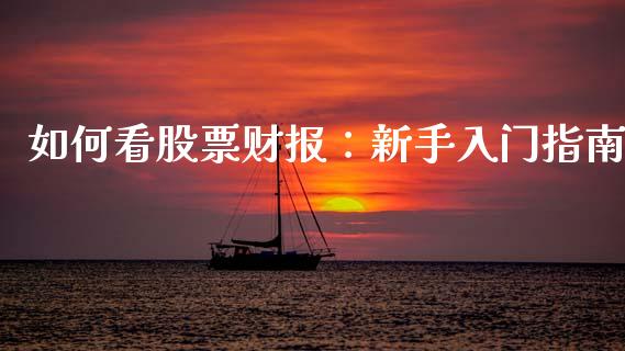如何看股票财报:新手入门指南_股市指导_第1张_安贝财经网 如何看股票财报:新手入门指南_https://www.apanben.com_股市指导_第1张