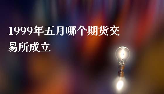 1999年五月哪个期货交易所成立_https://www.apanben.com_国际期货_第1张