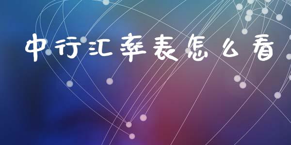 中行汇率表怎么看_https://www.apanben.com_国际财经_第1张