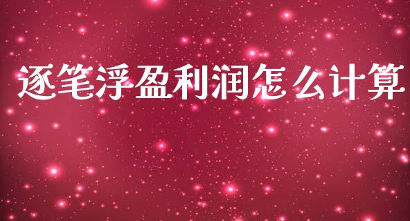 逐笔浮盈利润怎么计算_https://www.apanben.com_国际期货_第1张