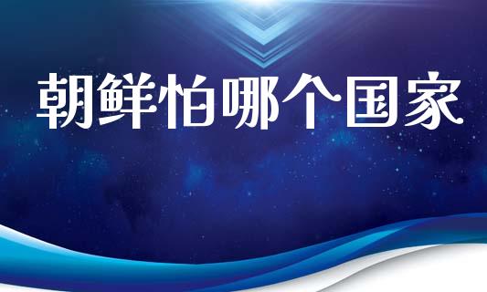 朝鲜怕哪个国家_https://www.apanben.com_国际期货_第1张