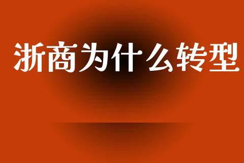 浙商为什么转型_https://www.apanben.com_期货学院_第1张
