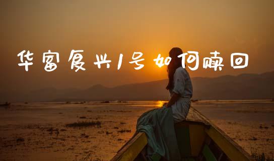 华富复兴1号如何赎回_https://www.apanben.com_期货学院_第1张