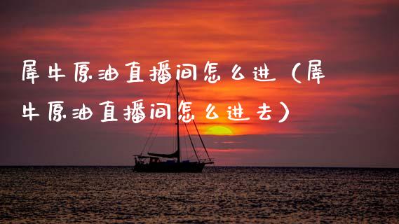 犀牛原油直播间怎么进（犀牛原油直播间怎么进去）_https://www.apanben.com_在线喊单_第1张