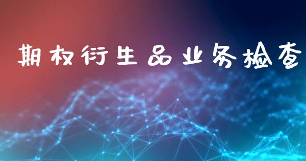 期权衍生品业务检查_https://www.apanben.com_财经资讯_第1张
