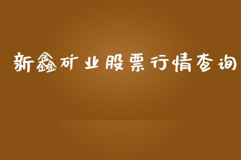 新鑫矿业股票行情查询_https://www.apanben.com_股市指导_第1张