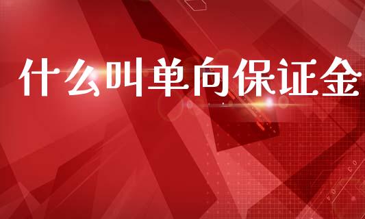 什么叫单向保证金_https://www.apanben.com_期货学院_第1张