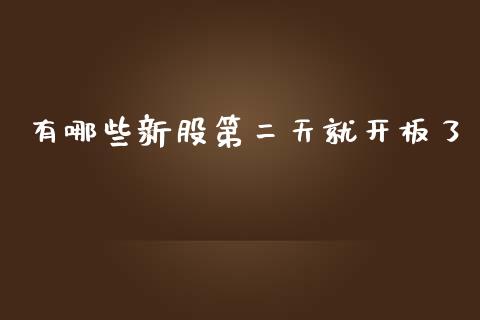 有哪些新股第二天就开板了_https://www.apanben.com_在线喊单_第1张