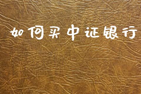 如何买中证银行_https://www.apanben.com_股市指导_第1张