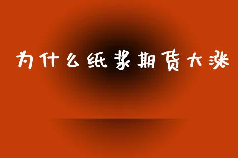 为什么纸浆期货大涨_https://www.apanben.com_国际财经_第1张