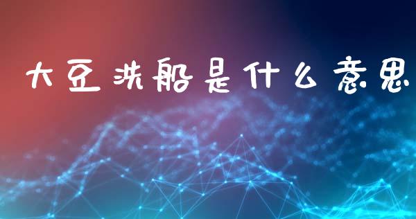 大豆洗船是什么意思_https://www.apanben.com_股市分析_第1张