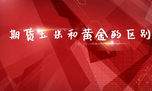期货玉米和黄金的区别_https://www.apanben.com_国际期货_第1张