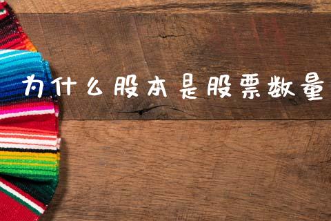 为什么股本是股票数量_https://www.apanben.com_股票怎么玩_第1张