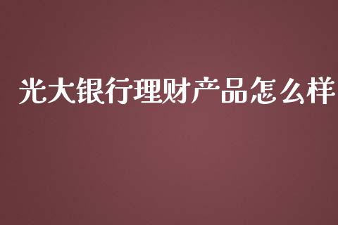 光大银行理财产品怎么样_https://www.apanben.com_财经资讯_第1张