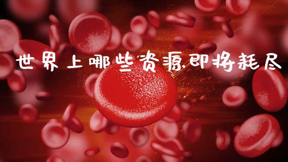 世界上哪些资源即将耗尽_https://www.apanben.com_股票怎么玩_第1张
