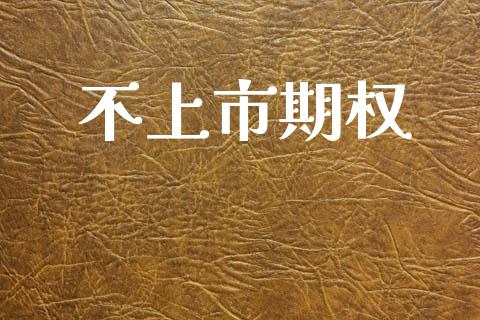 不上市期权_https://www.apanben.com_财经资讯_第1张