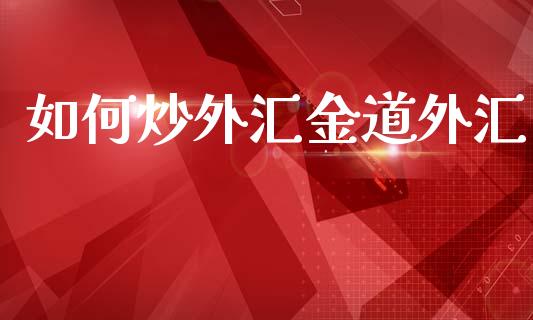 如何炒外汇金道外汇_https://www.apanben.com_国际期货_第1张