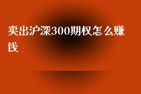 卖出沪深300期权怎么赚钱_https://www.apanben.com_期货学院_第1张