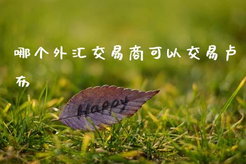 哪个外汇交易商可以交易卢布_https://www.apanben.com_在线喊单_第1张