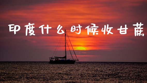 印度什么时候收甘蔗_https://www.apanben.com_期货学院_第1张